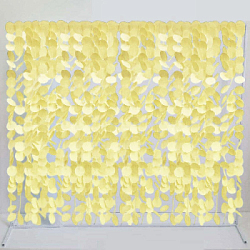 Занавес из бумажных кругов на нитях 5 шт х 2 м, айвори