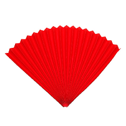 Веер-гармошка 160г/м 70 см, ярко-красный