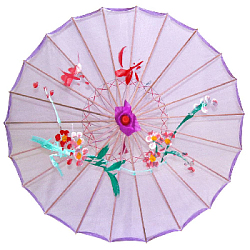 Китайский тканевый зонтик прозрачный с цветом 76х55см, №11