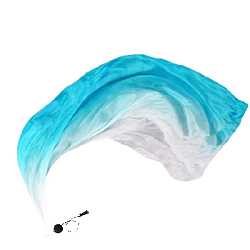 Платок-вуаль для танца с шариком 2,5м х 114 см, синий+голубой+белый