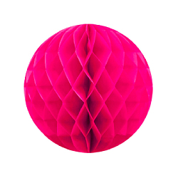 Бумажное украшение шар 30 см малиновый